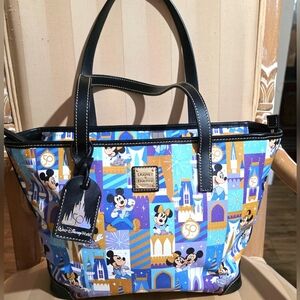 DOONEY AND BURKE DISNEY 50TH ANNIVERSARY HANDBAG PURSE TOTE Mickey & Minnie